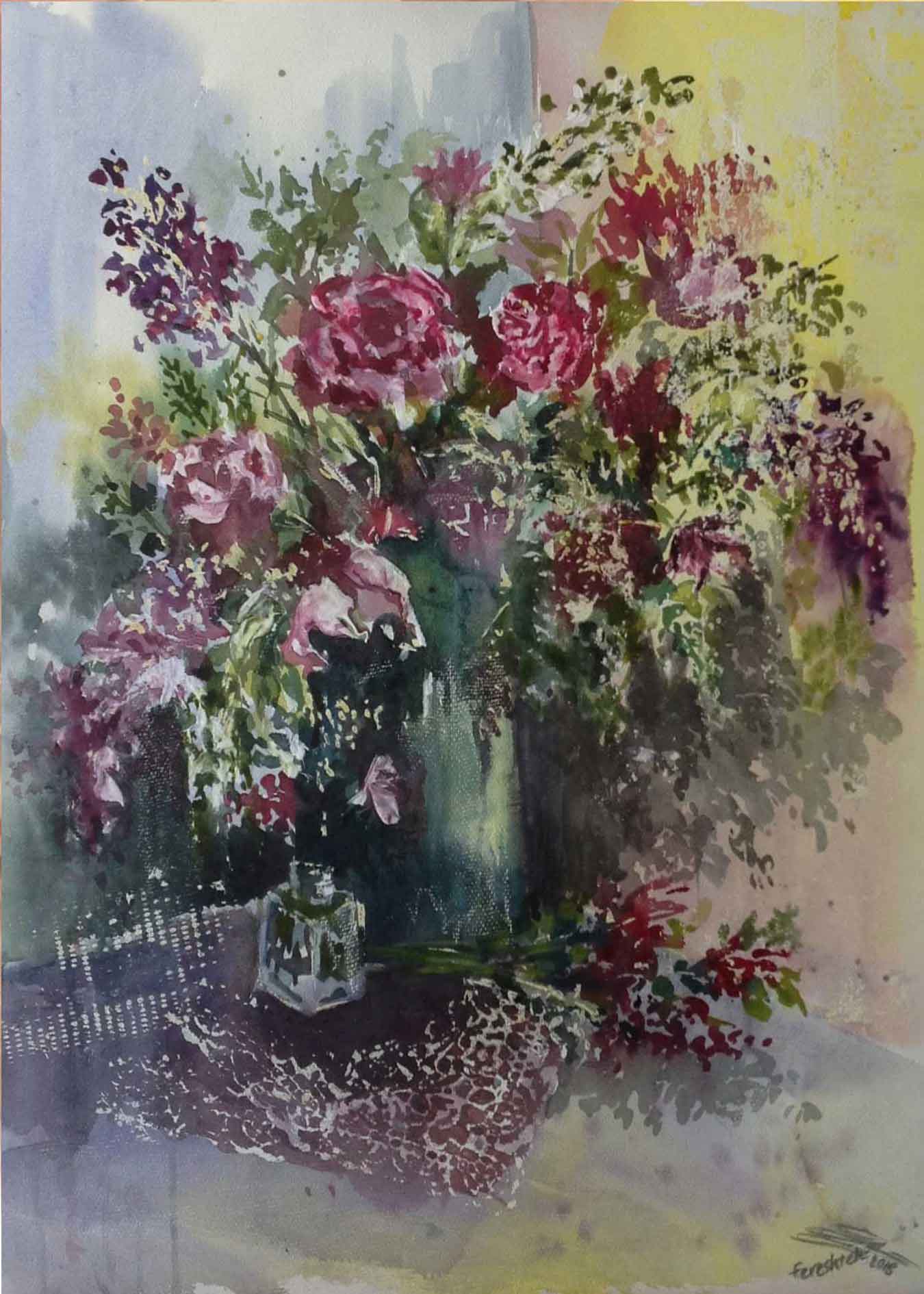 ‘A Vase of flowers on Afternoon’